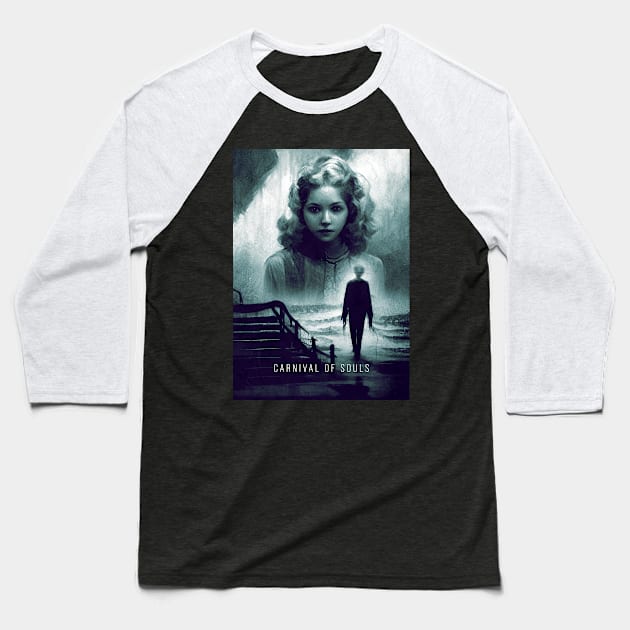 Carnival of Souls Baseball T-Shirt by MonoMagic